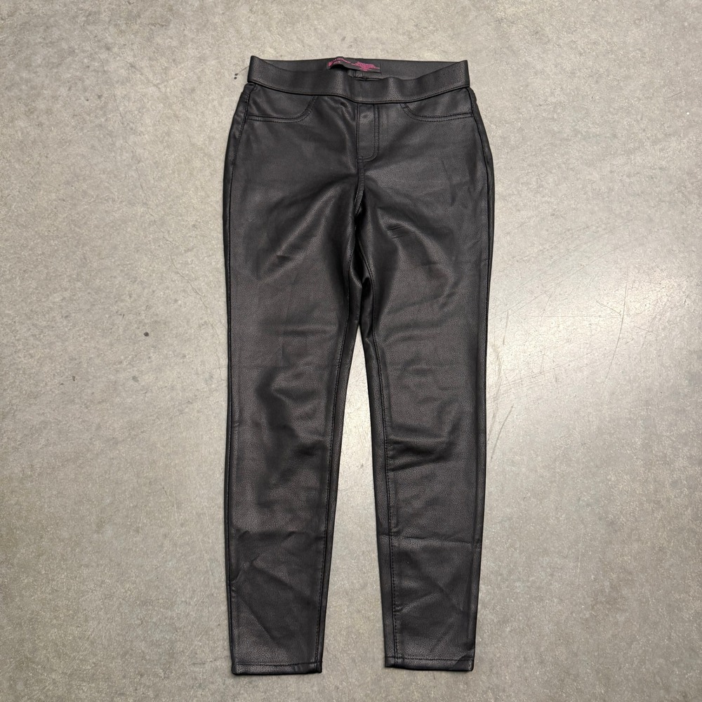 No Boundaries Black Faux Leather Leggings Womens Medium 7-9 High Rise Skinny